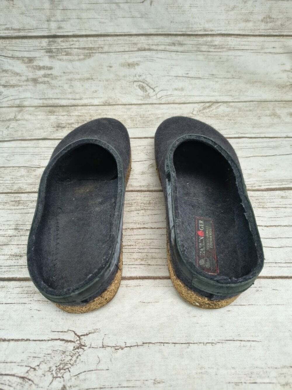 Haflinger Pure New Wool Felt Clogs Cork Sole Size 46 - Picture 2 of 6